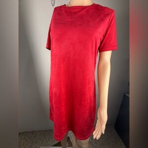Zara Vibrant Red Short Sleeve Dress